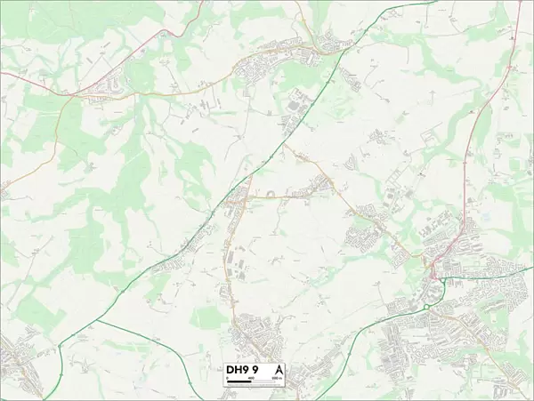 County Durham DH9 9 Map