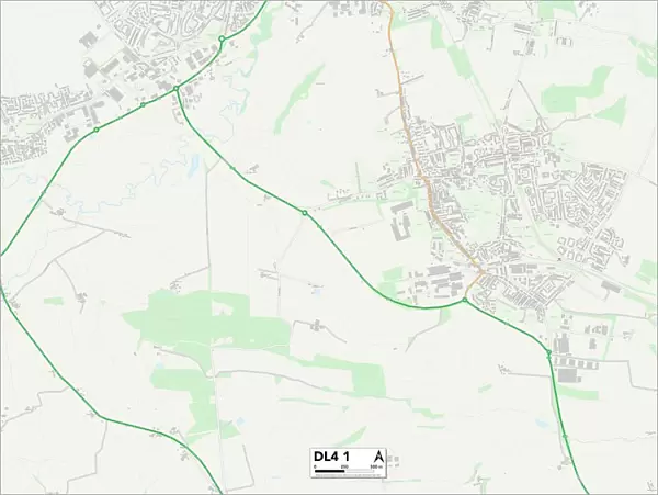 County Durham DL4 1 Map