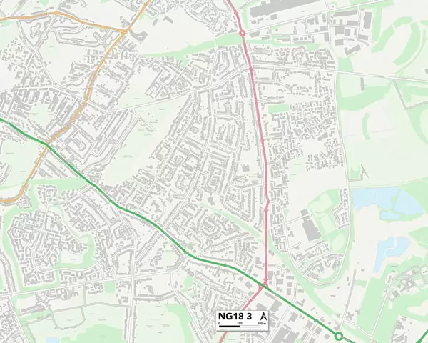 Mansfield NG18 3 Map