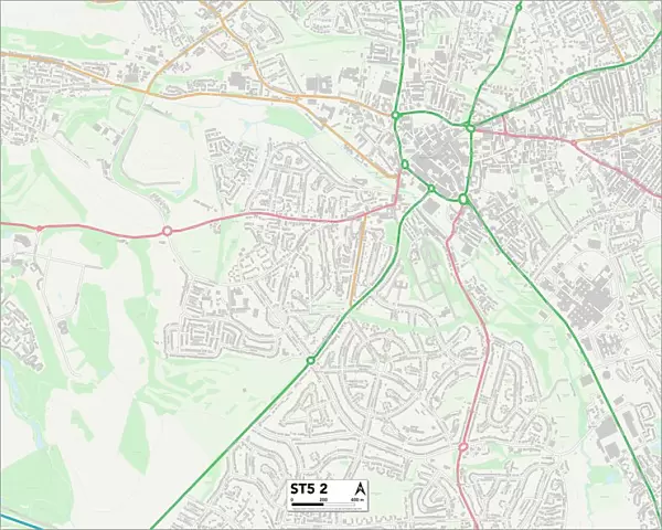 Staffordshire ST5 2 Map