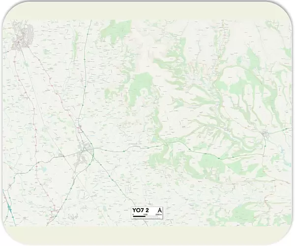 North Yorkshire YO7 2 Map