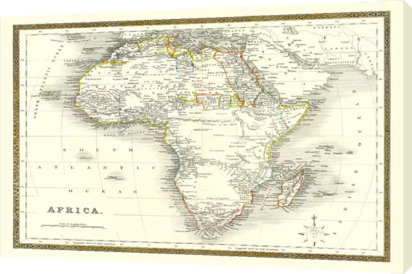 Old Map of Africa 1852 by Henry George Collins
