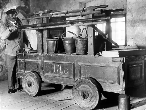 Ancient Fire Engine Newsham Ragg. August 1934