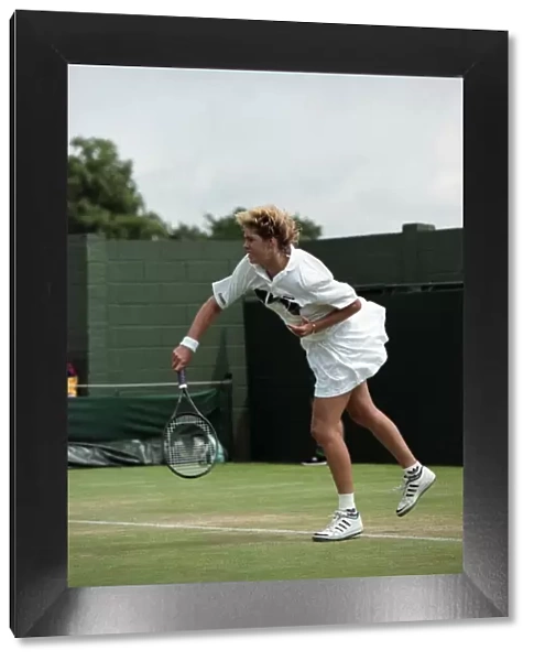 Wimbledon Tennis. Brenda Schutz in action. July 1991 91-4184-048