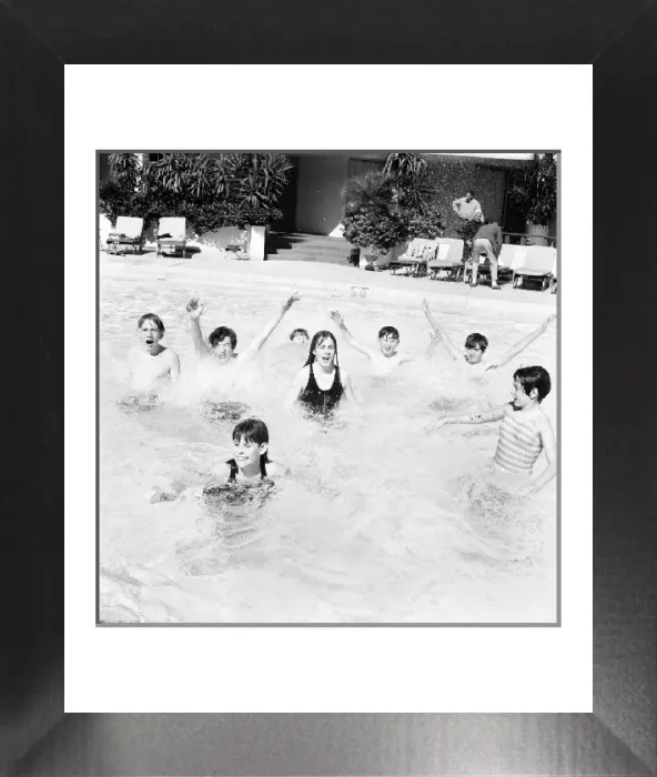 Framed Print : Holiday Makers Pool Print, Robert Meyer Hotel Framed Print : Holiday Makers Pool Print, Robert Meyer Hotel