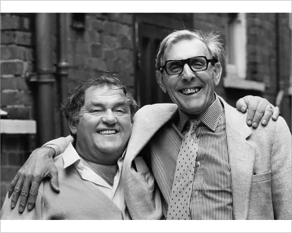 Les Dawson and Eric Sykes all smiles as they link up for the show. May 1986 P009730