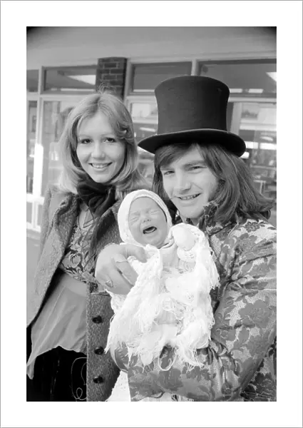 Screaming Lord Sutch and son and Thann Rendessy. February 1975 75-01011