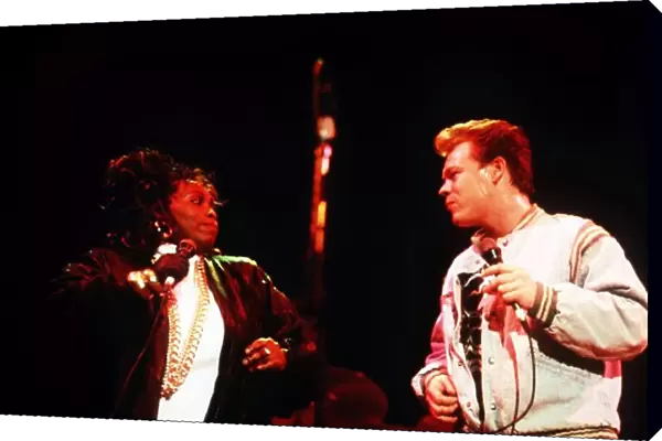 Ali Campbell of the Pop Group UB40 and Ruby Turner at Birmingham Heartbeat 1986