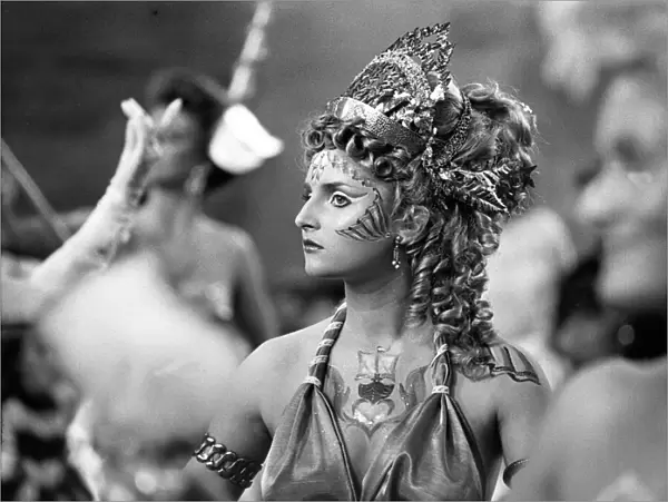 One of the contestants in a hair and beauty competition in Newcastle in April 1988