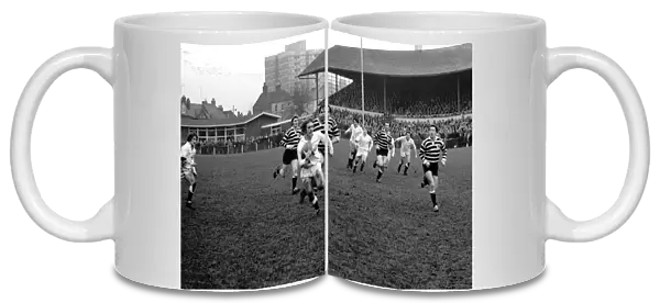 Rugby Union: Gloucester v. Somerset. Smith of Gloucester makes a run for the line chased