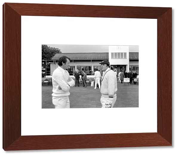 County Cricket match Kent v Yorkshire. Mike Denness (left