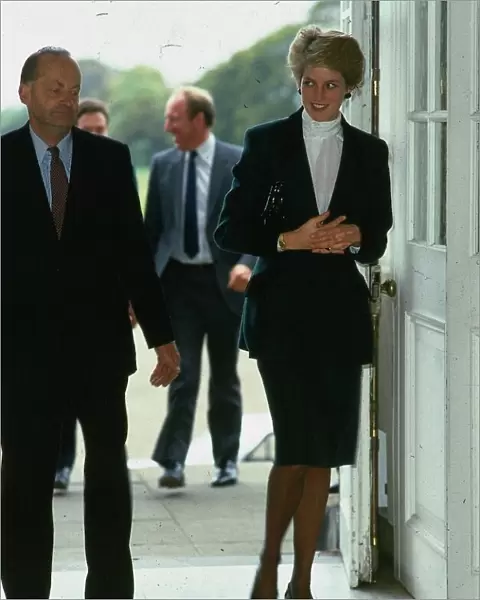Princess Diana, Princess of Wales arriiving for her visit to the Edinburgh Western