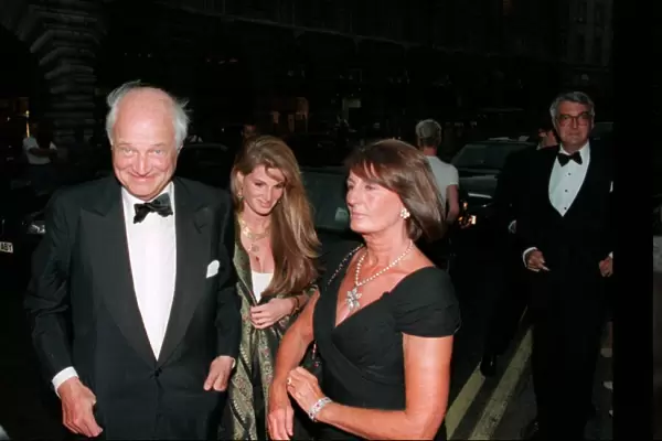 James Goldsmith with wife and Jemima Goldsmith arrives for a party