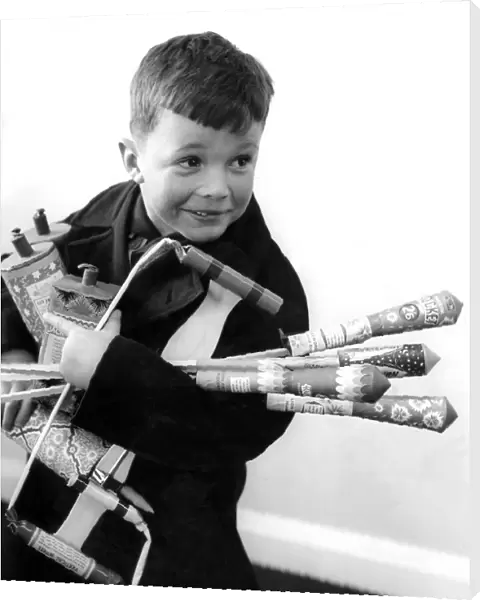 Five year old David Selby, of East Boldon really looks all set for Guy Fawkes or Bonfire