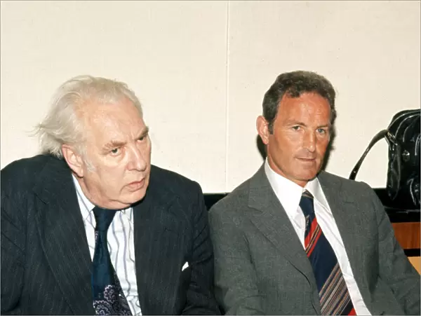New Manchester United manager Dave Sexton with chairman Louis Edwards shortly after
