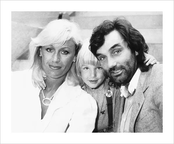 George Best and estranged wife Angie September 1984 and thir son Calum at the TVAM