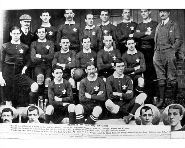 Rugby - Wales - Triple Crown winners - 1905 - Back Row - A. J. Davies (touch judge) W