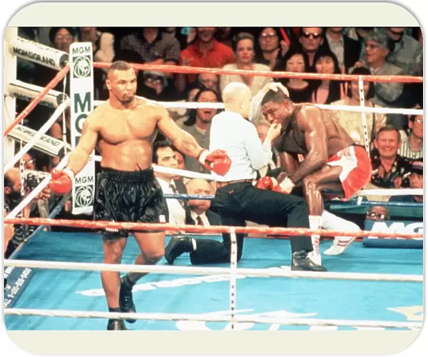 Frank Bruno Boxer loses his WBC title to Mike Tyson wins by knock out