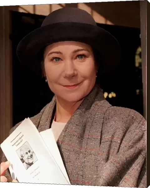 Zoe Wanamaker actress pictured at a memorial service for her father Sam Wanamaker