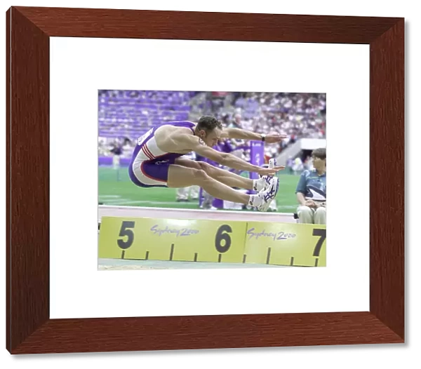 Dean Macey in the Decathlon Long Jump Sydney Olympic Games 2000
