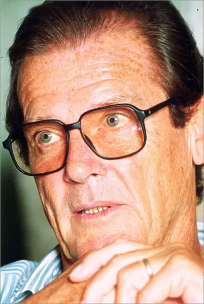 Roger Moore Actor pictured after his tour of South America as UNICEF Ambassador