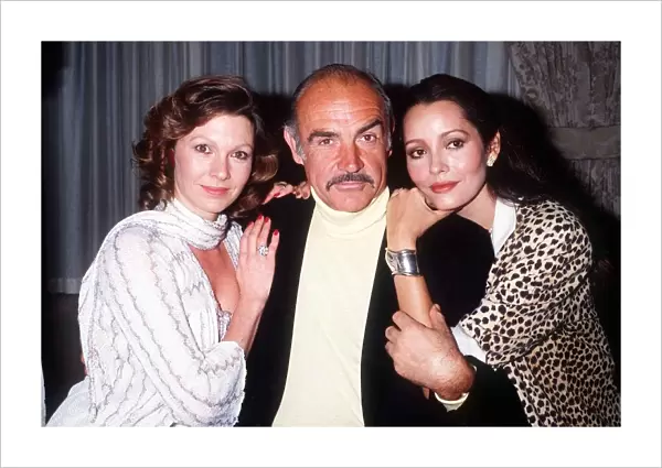 Sean Connery with Pamela Salem and Barbara Carrera December 1983