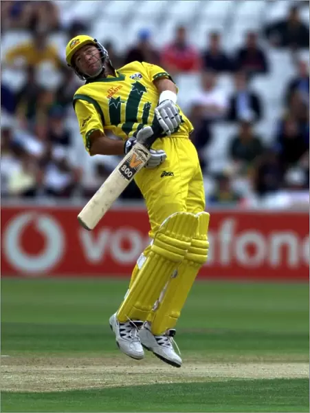 Mark Waugh Takes Evasive Action At Cricket World Cup 1999 As Shaun Pollock South