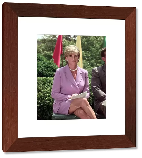 Diana, Princess of Wales at the Red Cross Headquarters in Washington DC where she made a