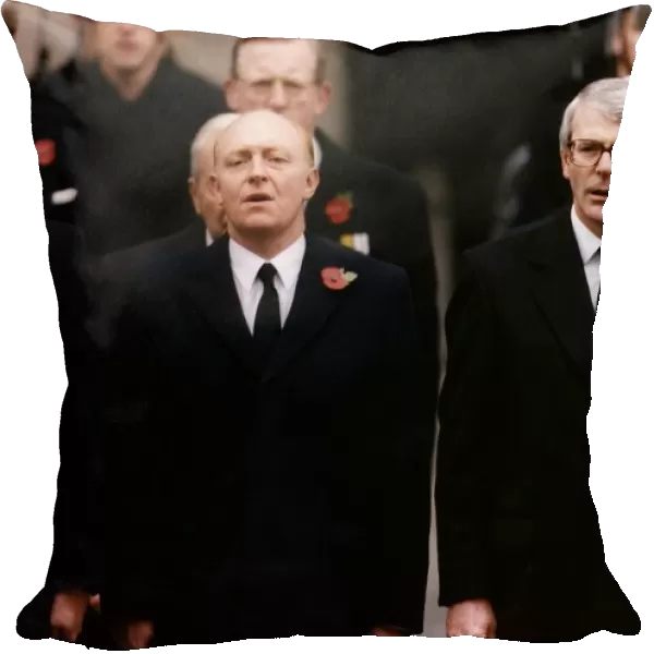 Paddy Ashdown with John Major and Neil Kinnock at the Cenotaph in London on Remembrance