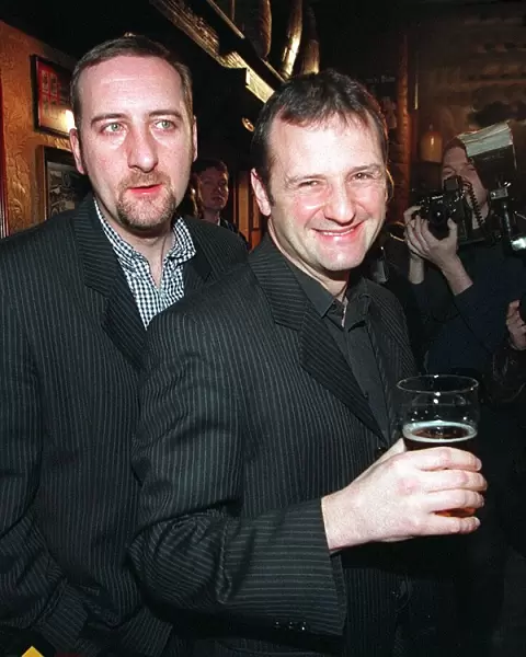 Mark Radcliffe Radio 1 DJ on right who is to replace Chris Evans on the Breakfast Show