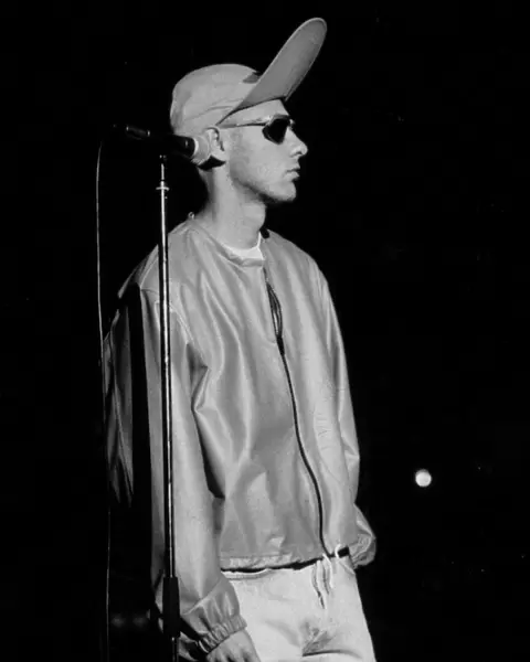 British pop group Pet Shop Boys on stage 1989 Neil Tennant