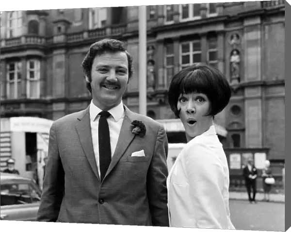When actor Robin Hunter was married today at Caxton Hall his actress bride Amanda Barrie