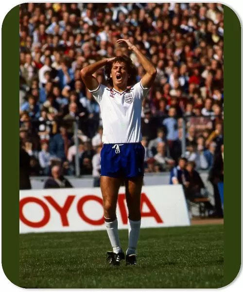 Trevor Francis with hand on head May 1982