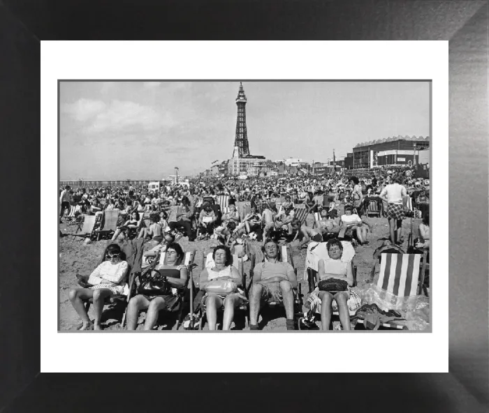 Framed Print : Blackpool Beach Print - August 1972