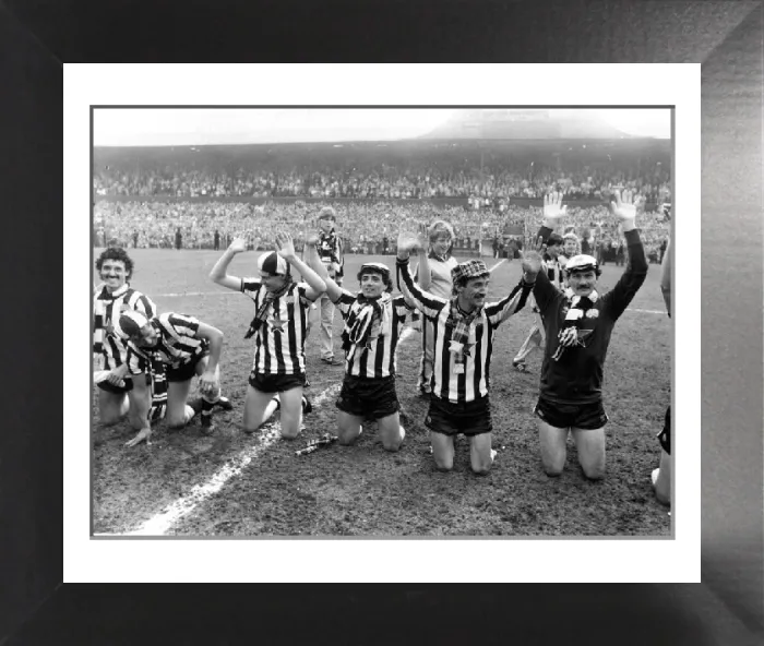 Framed Print : Newcastle United Players Praise Fans Print 6 May 1984 Framed Print : Newcastle United Players Praise Fans Print 6 May 1984