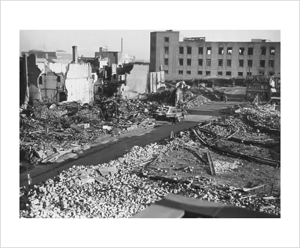West Orchard after the Luftwaffe air raid on Coventry during the blitz