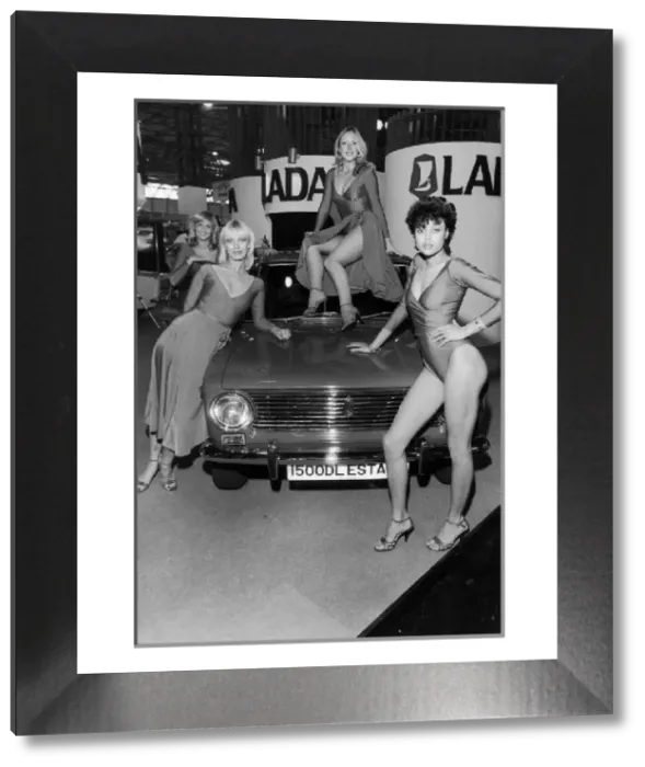 Framed Print : Lada Models at 1984 Motor Show Print