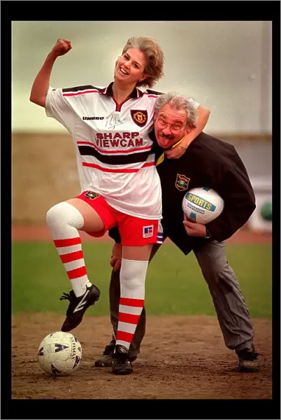 Lesley Fitzsimons actress with Jim Leishman March 1998 PIC BY CHRIS WATT