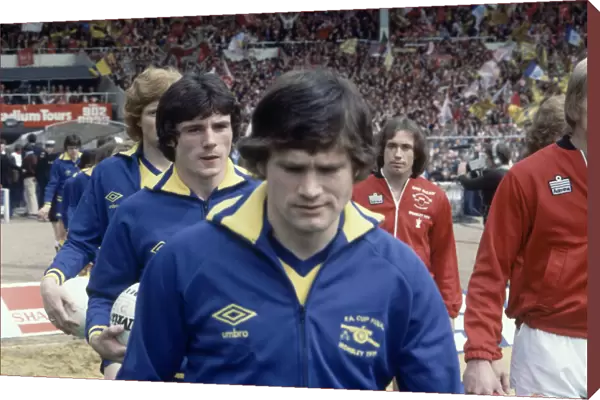 FA Cup Final 1979. Arsenal v. Manchester United. The teams walk out onto
