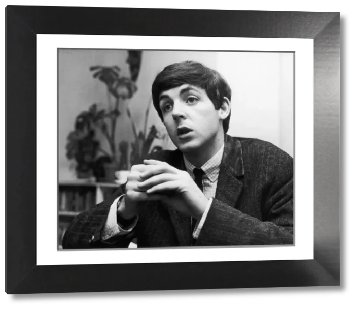 Framed Print : Paul McCartney, 9th September 1963 Print at Maitland Court Framed Print : Paul McCartney, 9th September 1963 Print at Maitland Court
