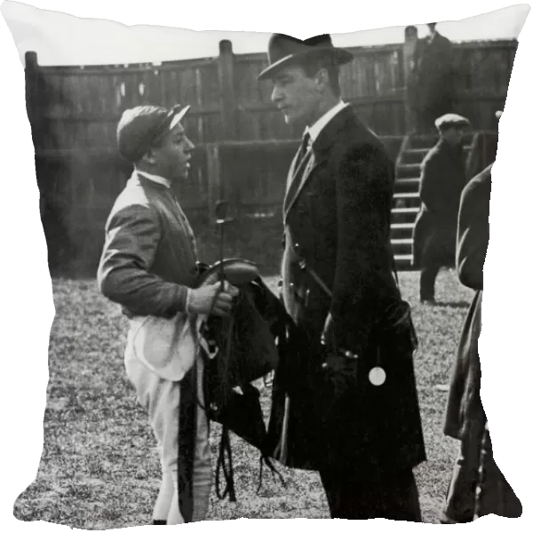 Racehorse trainer Stanley Wootton (right) seen here with apprentice jockey Charlie Smirke