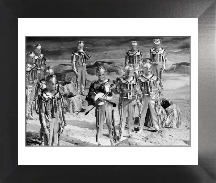 Framed Print : Doctor Who 1967 Print: The Moonbase Cybermen Return Framed Print : Doctor Who 1967 Print: The Moonbase Cybermen Return