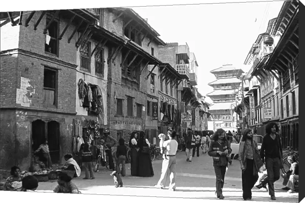 Hippies in Freak Street, Katmandu, Nepal March 1977