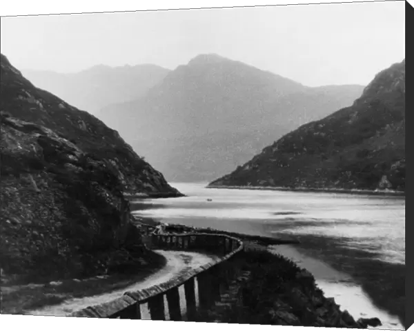 General view of Loch Hourn in the Highlands, a branch of the Sound of Sleat which