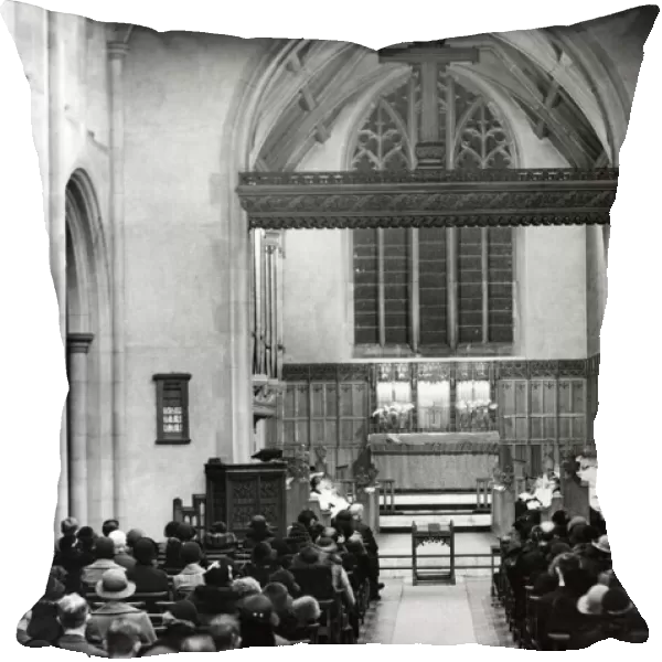 Holy Trinity Church, during Evensong, Jesmond, Newcastle. 17th February 1936
