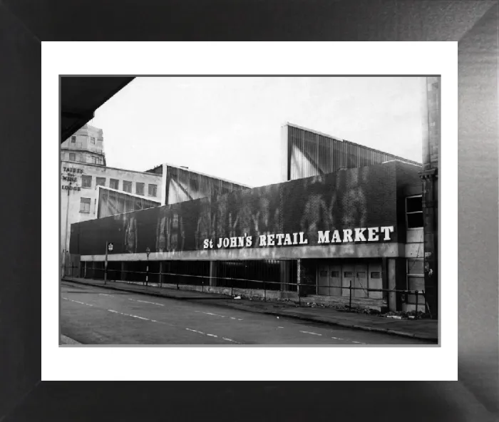 Framed Print : St Johns Retail Market, Liverpool Print 1964 Framed Print : St Johns Retail Market, Liverpool Print 1964