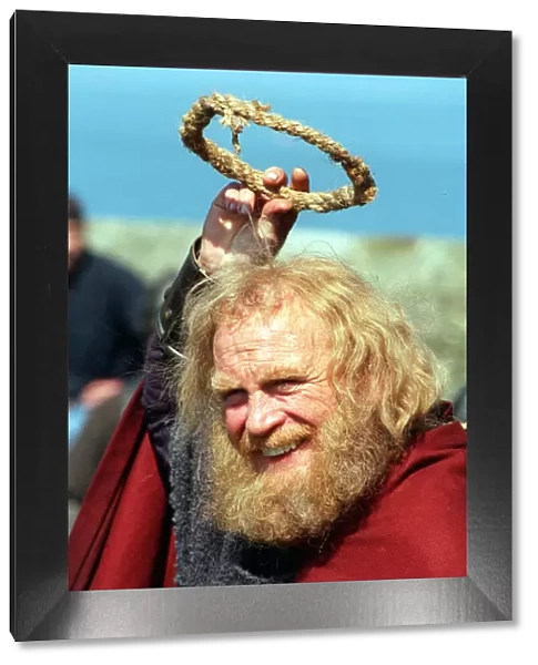James Cosmo who plays Cedric of Rotherwood pictured at Blackness Castle long hair beard