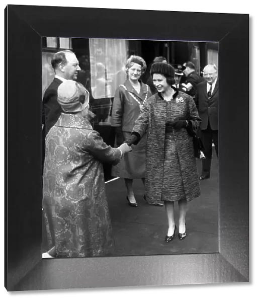 Queen Elizabeth II visiting the West Midlands. 25th May 1962