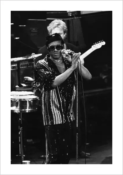 Bobby Womack performing at the Stand by Me: AIDS Day Benefit concert at Wembley Arena