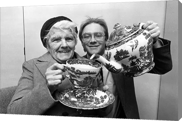 Tea for one, for 80 year old Frances Littlefair Brown with a big pot of tea supplied by